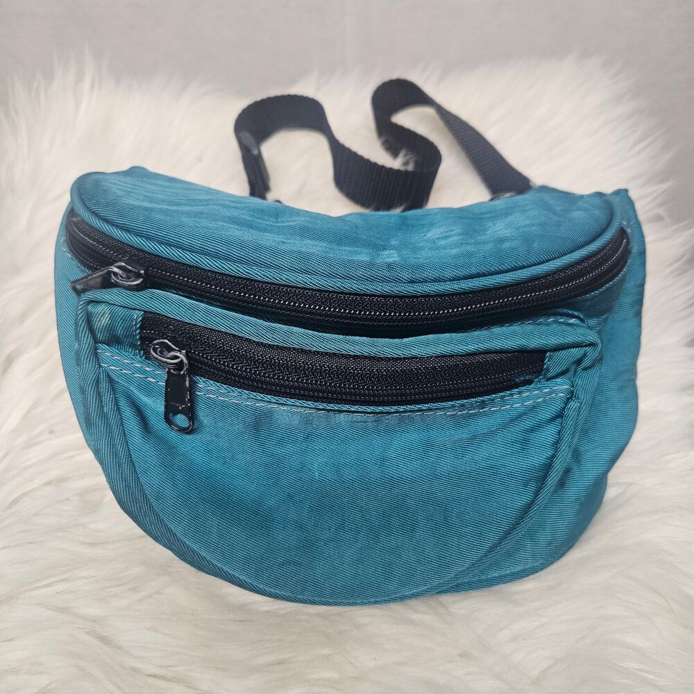 Vintage GAP Teal Nylon Fanny Pack Waist Bag Hip Pack Blue Green 90s Gorpcore